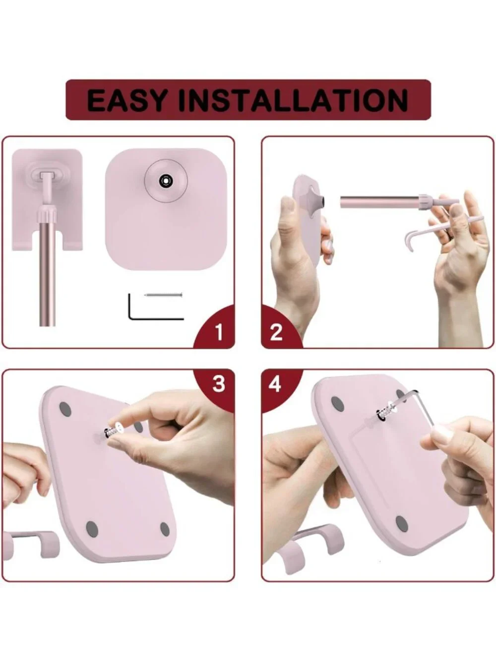Stylish Pink Phone Stand for Desk - Perfect Valentine's Day Gift for Teens